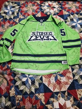 Elev808 Designs x Stoned Level Limited Edition Hockey Jersey - Green/Navy